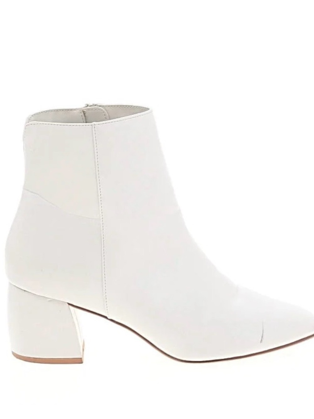Chinese Laundry White Block-Heel Ankle Boot